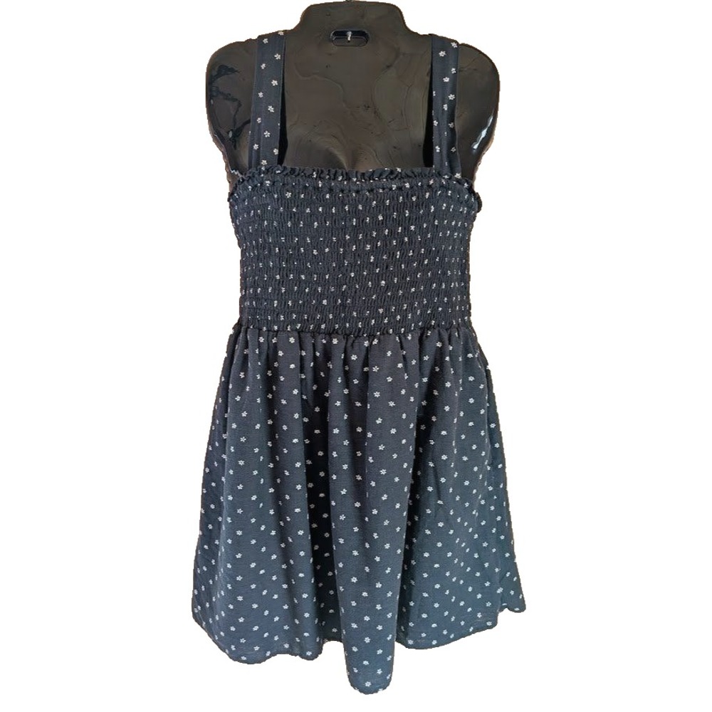 American Eagle Smocked Mini Dress L Cottagecore Boho Floral Sundress Flirty
